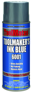 Crown #6001 Toolmakers Ink, Blue, 12 oz Aerosol - LP50-6001