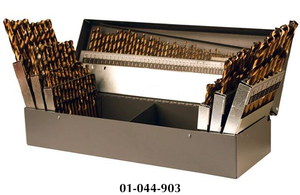 Precise 118 Piece Cobalt 1mm to 13mm Metric Jobbers Length Twist Drill Set A3799-CO - 01-044-903