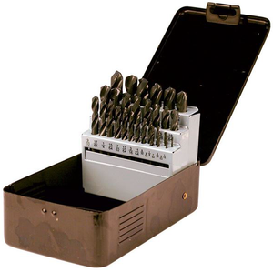 Precise 29 Piece HSS Screw Machine Stub Length Twist Drill Set, 1/16" to 1/2" by 64ths - A61