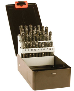 Precise 60 Piece HSS Screw Machine Stub Length Twist Drill Set, A to Z - A63 - 01-072-901