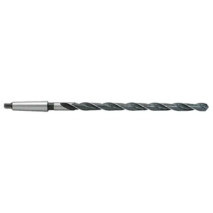Precise 118° H.S.S. 2MT Taper Shank Extra Long Twist Drill, 21/32" Size, 10" Flute Length, 15" Overall Length