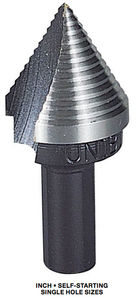 Irwin UNIBIT HSS Inch Self-Starting Single Hole Step Drill, Size 1/2" - 01-906-010