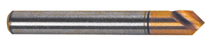 Rushmore USA Single Flute 90° Angle M42 8% Cobalt TiN Coated Countersink, 1/8" Size, 1/8" Shank Diameter, 1-1/2" Overall Length - 07-035-201