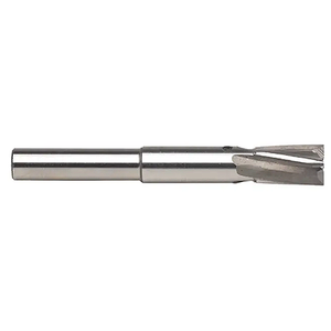 Precise 4 Flute 1/4" Straight Shank H.S.S. Aircraft Counterbore (Short Series) 23/32" Size, 7/8" Shank Length, 3-1/8" O.A.L., 3/16" Pilot Hole Dia.