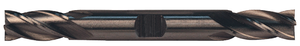 Precise 4 Flute Economy H.S.S. Double End Mill, 3/8" Size, 3/8" Shank Diameter, 3/4" Length of Cut, 3-1/2" OAL