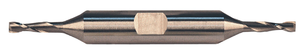 Precise 2 Flute Economy H.S.S. Double End Mill, 1/8" Size, 3/8" Shank Diameter, 3/8" Length of Cut, 3-1/16" OAL