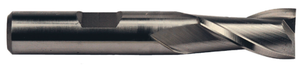 Precise 2 Flute H.S.S. Single End Mill, 1" Size, 3/4" Shank Diameter, 1-1/2" Length of Cut, 3-3/4" Overall Length