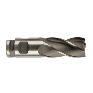 Precise 4 Flute Heavy Duty H.S.S. Single End Mill, 2-1/2" Size, 2-1/2" Shank Diameter, 6" Length of Cut, 9-3/4" Overall Length