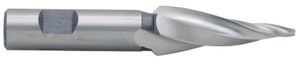 Precise 3 Flute Tapered 3° Per Side End Mill, C3 Tool, 3/16" Tip, 3/4" Length of Cut, 3/8" Shank Diameter, 2-1/2" Overall Length