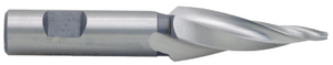 Precise 3 Flute Tapered 5° Per Side End Mill, D5 Tool, 1/4" Tip, 1-1/4" Length of Cut, 1/2" Shank Diameter, 3-1/16" Overall Length