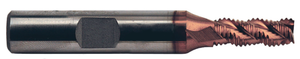 Precise Trijet-45 3 Flute M42 8% Cobalt Metric TiCN Coated Roughing Single End Mill, 16mm Shank, Length of Cut 32mm,  92mm OAL
