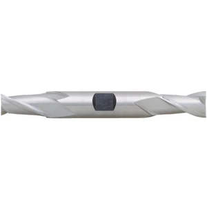 Precise 2 Flute M42 8% Cobalt Double End Mill, 15/32" Size, 1/2" Shank Diameter, 13/16" Length of Cut, 3-3/4" Overall Length