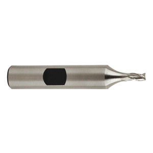 Precise 3 Flute M42 8% Cobalt CNC Single End Mill, 1/8" Size, 3/8" Shank Diameter, 3/16" Length of Cut, 2-1/8" Overall Length