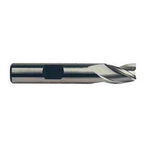 Precise 3 Flute M42 8% Cobalt CNC Single End Mill, 3/8" Size, 3/8" Shank Diameter, 1/2" Length of Cut, 2-1/4" Overall Length