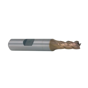 Weldon Tool M42 8% Cobalt TiCN Coated 4 Flute Single End Mill, 7/32" Size, 3/8" Shank Diameter, 5/8" Length of Cut, 2-7/16" Overall Length