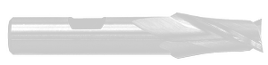 Precise 2 Flute High Speed Steel Metric Single End Mill, 3.5mm Size, 3/8" Shank Diameter
