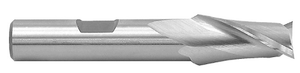 Precise 2 Flute High Speed Steel Metric Single End Mill, 4mm Size, 3/8" Shank Diameter