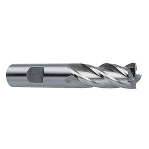 Precise 4 Flute 8mm Size M42 8% Cobalt Metric Center Cutting Single End Mill, 3/8" Shank Dia., Length of Cut 3/4"