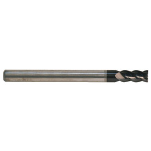 Rushmore USA 4 Flute Stub Length 10% Cobalt Solid Carbide Uncoated Single End Mill, 3/8" Size, 3/8" Shank Diameter, 5/8" Length of Cut, 2" Overall Length