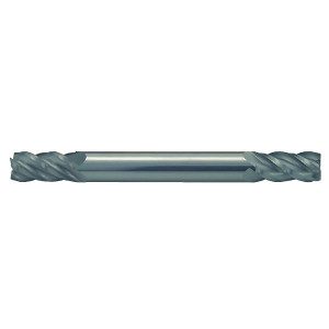 Rushmore USA 4 Flute Stub Length Solid Carbide TiCN Coated Double End Mill, 1/8" Size, 1/8" Shank Diameter, 1/4" Flute Length, 1-1/2" Overall Length