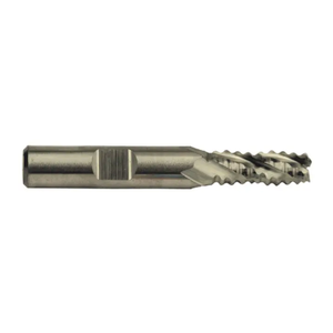 Niagara Cutter 4 Flute M42 8% Cobalt Coarse Round Tooth Roughing Single End Mill, 5/16" Size, 3/8" Shank Diameter, 3/4" Length of Cut, 2-1/2" Overall Length