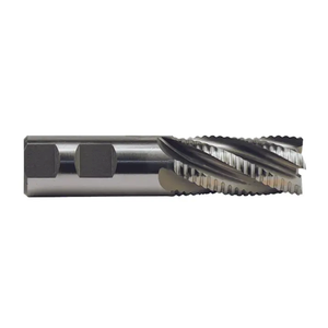 Niagara Cutter 5 Flute M42 8% Cobalt Coarse Round Tooth Roughing Single End Mill, 1" Size, 1" Shank Diameter, 3" Length of Cut, 5-1/2" Overall Length
