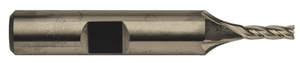 Niagra Cutter 4 Flute 4mm Size M42 8% Cobalt Single End Mill, 3/8" Shank Dia., Length of Cut 1/2", 2-3/8" OAL