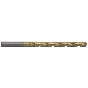 Precise TiN Coated H.S.S. Jobbers Length Twist Drill, Size U, .3680" Decimal Size, 5" Overall Length