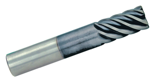 Rushmore USA 6 Flute Solid Carbide nACo Coated Single End Mill, 5/8" Size