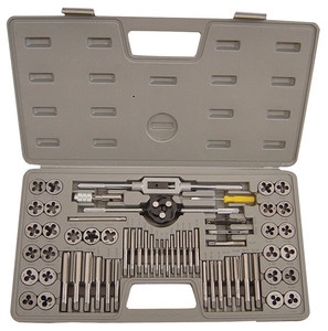 Precise High Speed Steel Tap & Die Set TDS-9560, 60 Piece, #4 Thru 1/2", M3 Thru M12 & NPT