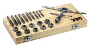 High Speed Steel Tap & Die Set QR-23R.H., 23 Piece, Right Hand Inch, 1/4" Thru 1/2" - 12-000-923