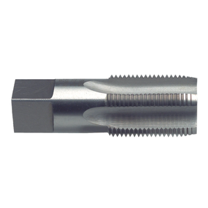 Precise 4 Flute High Speed Steel NPS Straight Pipe Tap, 1/4"-18 Thread Size, 1-1/16" Thread Length, .5625" Shank Diameter, 2-7/16" Overall Length