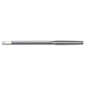 Precise 4 Flute H.S.S. Metric Plug Style Long Nut Tap, 8mm x 1.25mm Thread Size, D5 D Limit, 1-13/16" Thread Length, 5-1/2" Overall Length