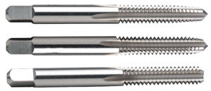 Precise 4 Flute Left Hand High Speed Steel Tap Set, #10-32 Size