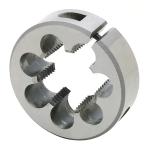 Precise NPT Right Hand H.S.S. Adjustable Round Pipe Die, 1/8"-27 NPT Thread Size, 1-1/2" O.D.