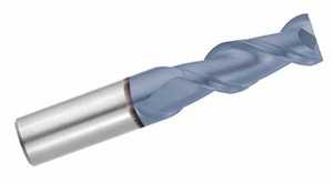 Niagara 2 Flute 45°Helix TiCN Coated Solid Carbide Single End Mill For Aluminum, 1/2" Size