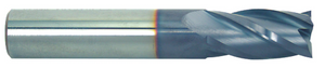 Niagara Cutter 4 Flute Solid Carbide TiAlN Coated Single End Mill, 3/8" Size, 3/8" Shank Diameter, 5/8" Length of Cut, 2" Overall Length