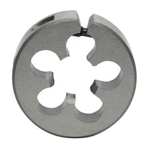 Precise Left Hand H.S.S. Adjustable Round Split Die, 5/8"-18 Thread Size, 18 T.P.I., 1-1/2" O.D. Precise Left Hand H.S.S. Adjustable Round Split Die, 5/8"-18 Thread Size, 18 T.P.I., 1-1/2" O.D.