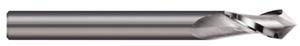Rushmore USA 4 Flute 90° Drill Point Solid Carbide Uncoated Single End Drill Mill, 1/8" Size & Shank Diameter, 1/2" Length of Cut, 1-1/2" Overall Length