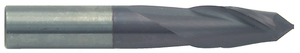 Rushmore USA 2 Flute 90° Drill Point Solid Carbide TiAlN Coated Single End Drill Mill, 3/16" Size & Shank Diameter, 5/8" Length of Cut, 2" Overall Length