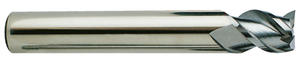 T&O 3 Flute SuperCEED® Solid Carbide TiCN Coated Single End Mill, 3/8" Shank Dia., 1/2" Length of Cut, 2" OAL