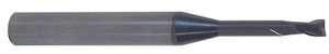 T&O 2 Flute Long Neck X-FACTOR® Coated Miniature Deep Pocketing Single End Mill, 3/32" Size, 1/8" Shank Dia., 9/64" Flute Length, .090" Neck Dia., 15/32" Reach