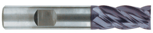 T&O 4 Flute SuperCEED® Solid Carbide X-FACTOR® Coated Variable Helix Single End Mill - Square End, 1/8" Size & Shank Diameter, 3/8" Length of Cut, 1-1/2" OAL