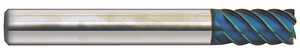 T&O 6 Flute SUPERCEED® Solid Carbide X-Roc® Coated 45°Helix End Mill, 12mm Size & Shank Diameter, .50mm Corner Radius, 26mm Flute Length, 110mm Overall Length