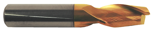 T&O 2 Flute SuperCEED® Solid Carbide TiN Coated Finishing Single End Mill, 1/4" Size, 1/4" Shank Diameter, 3/4" Length of Cut, 2-1/2" Overall Length