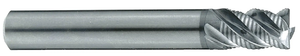 T&O 4 Flute Superceed® Solid Carbide Hi-Feed Roughing End Mill, 3/8" Size & Shank Diameter, 7/8" Length of Cut, .020" Corner Radius, 2-1/2" Overall Length