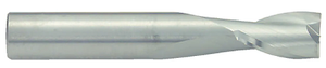 Robbjack 2 Flute Stub Length "Tuffy" Solid Carbide Single End Mill, 1/16" Size, 1/8" Shank Diameter, 1/8" Flute Length, 1-1/2" Overall Length - 20-200-002