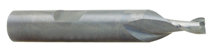 Robbjack 2 Flute "Tuffy" Solid Carbide Stub Length Single End Mill, 1/8" Size, 3/8" Shank Diameter, 1/4" Flute Length, 2-3/8" Overall Length - 20-205-004