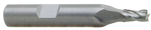 RobbJack 4 Flute "Tuffy" Solid Carbide Stub Length Single End Mill, 7/32" Size, 3/8" Shank Diameter, 5/16" Length of Cut, 2-3/8" Overall Length  - 20-206-007