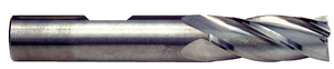 Robbjack 4 Flute "Tuffy" Solid Carbide Single End Mill, 5/16" Size, 3/8" Shank Diameter, 13/16" Flute Length, 2-1/2" Overall Length - 20-208-010